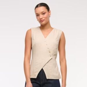 Abercrombie Asymmetrical Linen Vest